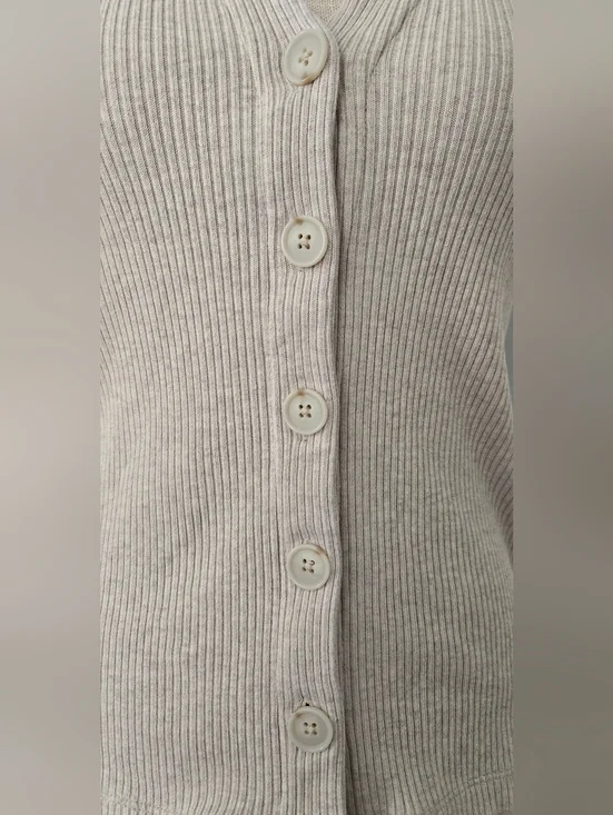 Madewell Ribbed Sleeveless Knit Tank - Light Beige - Picture 4 of 6